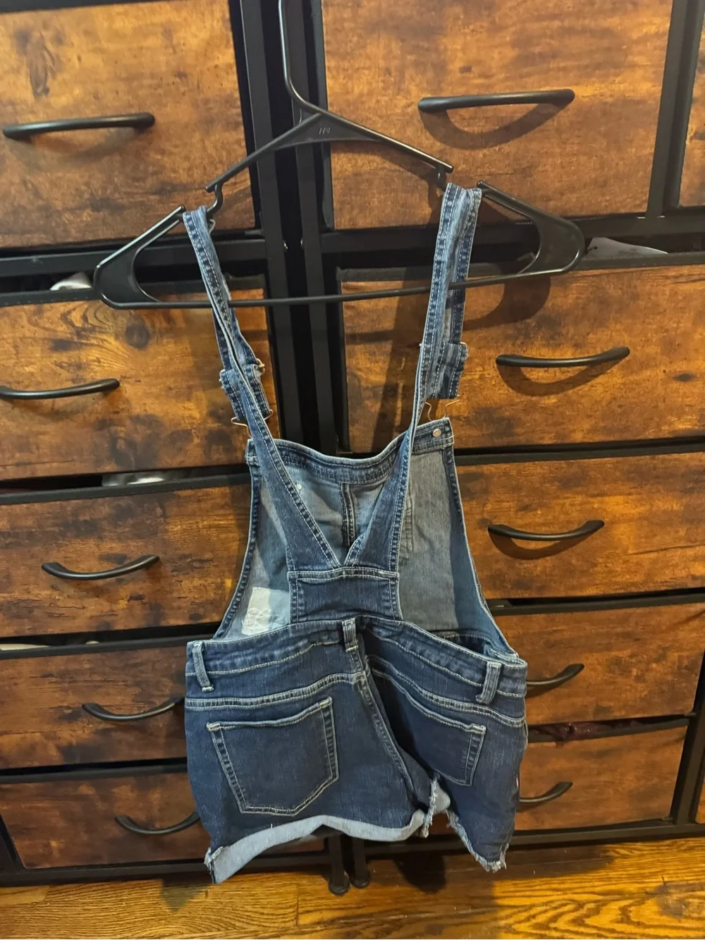 Jordache Dark Blue Denim Overalls with Contrast Stitching